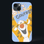 Tigger | Big Courage iPhone 13 Case<br><div class="desc">This image features a bouncy Tigger with the phrase "Big Courage."</div>