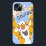 Tigger | Big Courage iPhone 13 Case<br><div class="desc">This image features a bouncy Tigger with the phrase "Big Courage."</div>