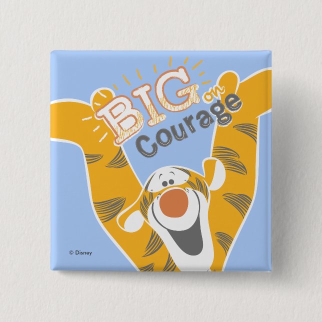 Tigger | Big Courage Pinback Button (Front)