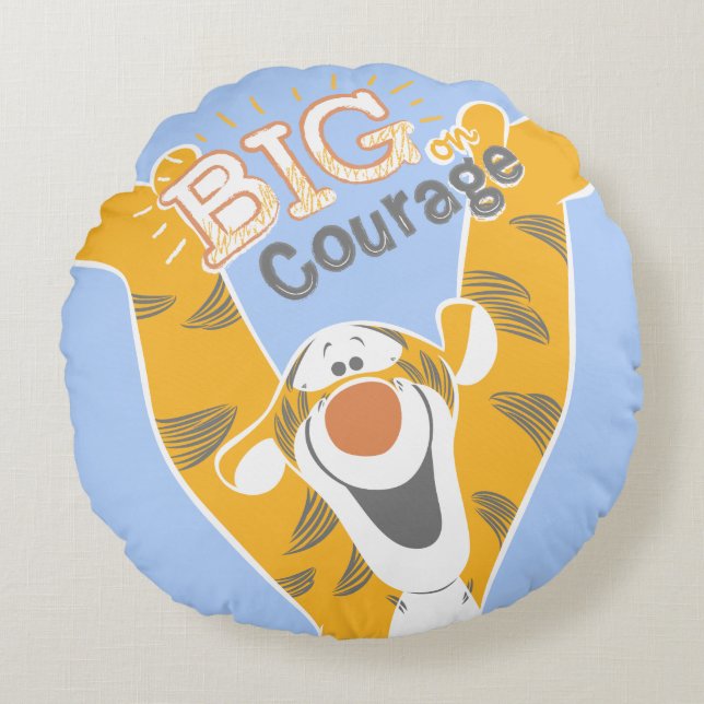 Tigger | Big Courage Round Pillow (Front)
