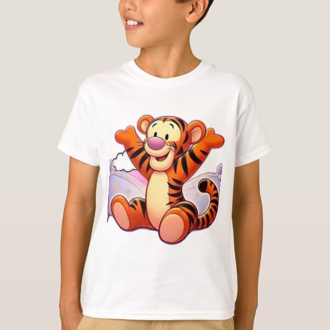 Tigger Cartoon Tiger T-Shirt (Front)