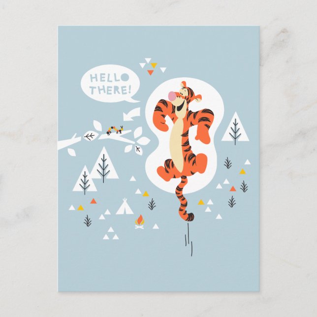 Tigger in the Woods - Hello There Postcard (Front)