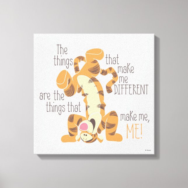 Tigger | Make Me, Me Quote 2 Canvas Print (Front)