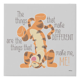 Tigger Make Me, Me Quote Faux Canvas Print