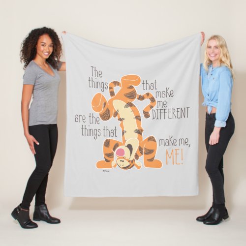 Tigger  Make Me Me Quote Fleece Blanket