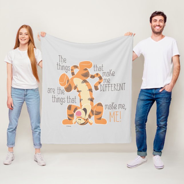 Tigger | Make Me, Me Quote Fleece Blanket (In Situ)