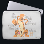 Tigger | Make Me, Me Quote Laptop Sleeve<br><div class="desc">This cute graphic features Disney's Tigger and the quote,  "The things that make me different are the things that make me,  me!"</div>