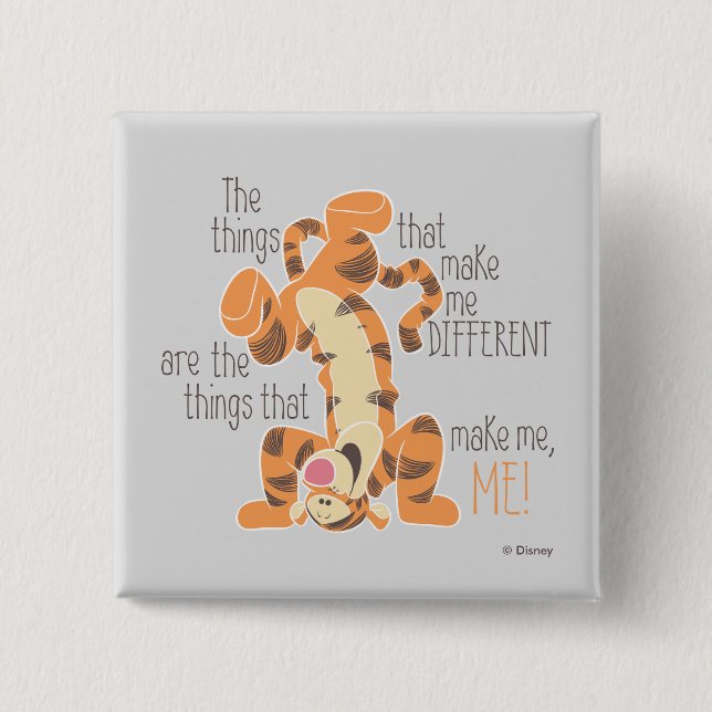 Tigger | Make Me, Me Quote Pinback Button (Front)