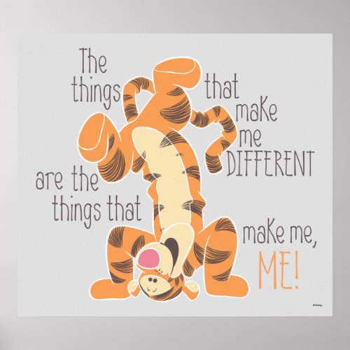 Tigger  Make Me Me Quote Poster