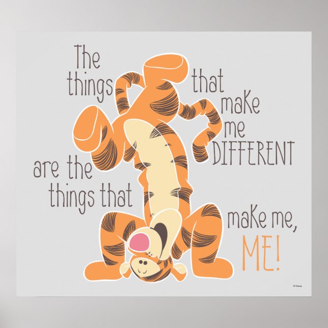 Tigger | Make Me, Me Quote Poster (Front)