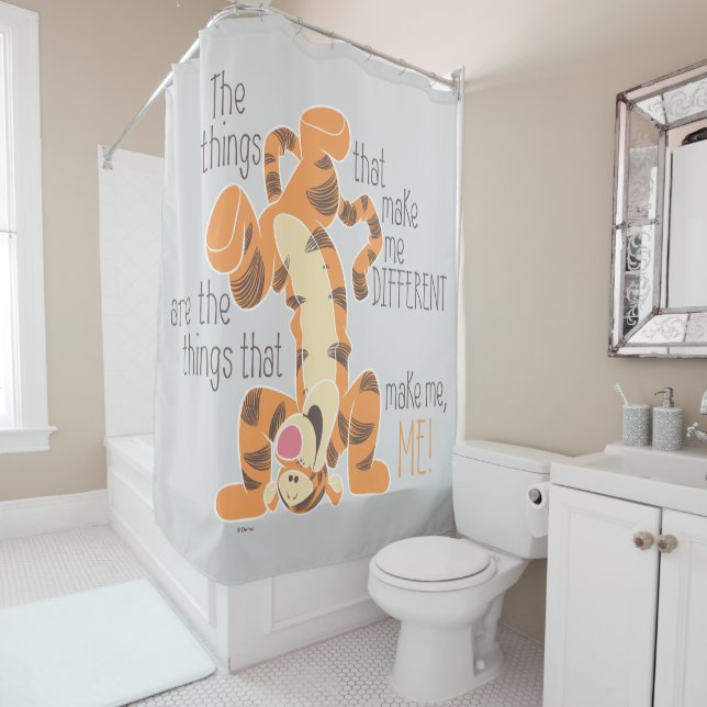 Tigger | Make Me, Me Quote Shower Curtain (In Situ)