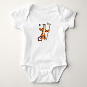 Tigger playing hockey baby bodysuit