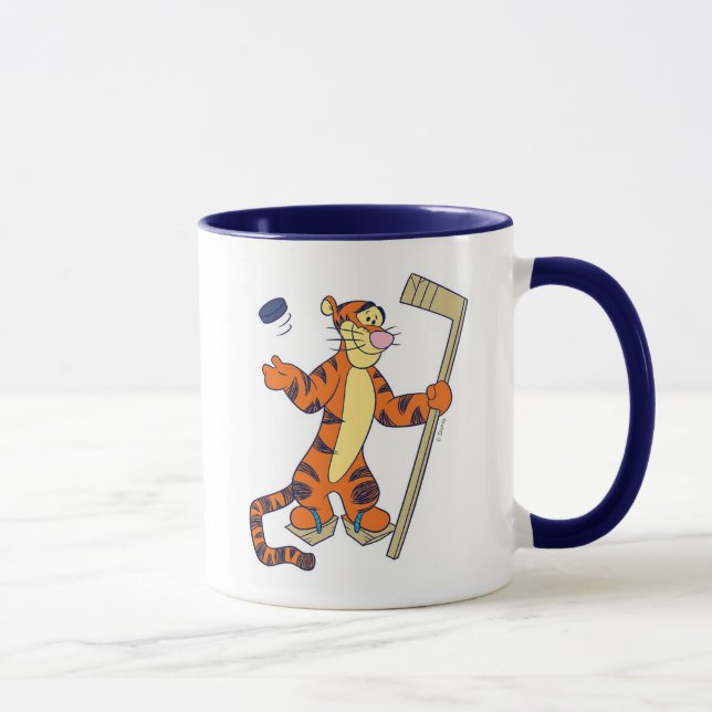 Tigger playing hockey mug (Right)