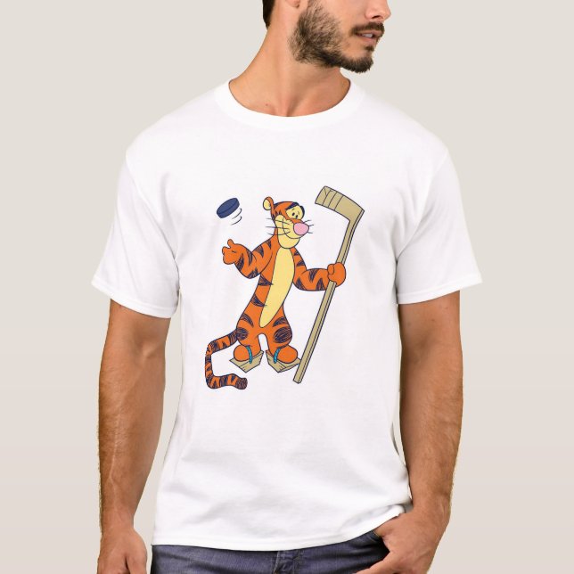 Tigger playing hockey T-Shirt (Front)
