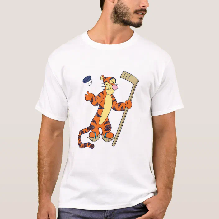 Tigger Playing Hockey T Shirt Zazzle Com