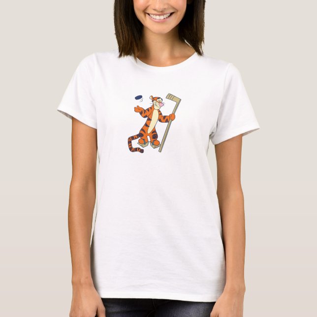 Tigger playing hockey T-Shirt (Front)