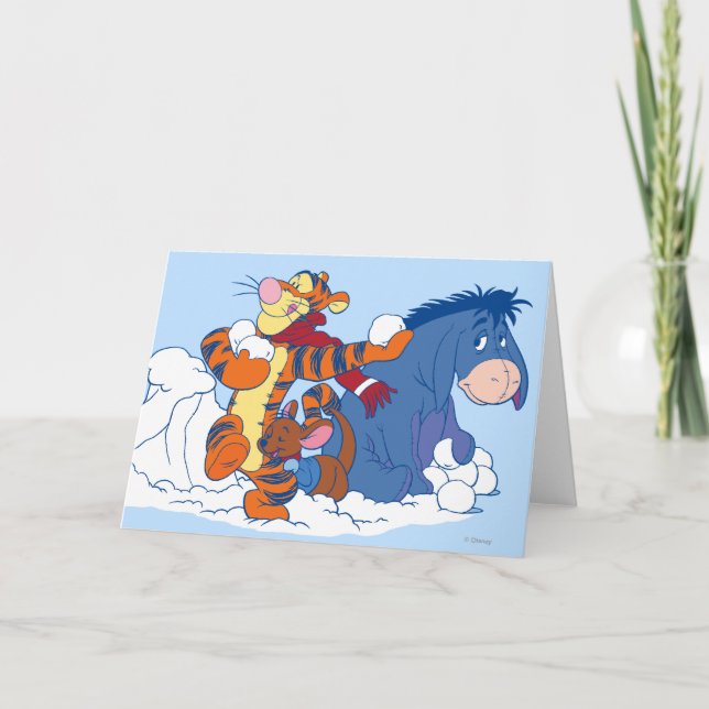 Tigger, Roo, and Eeyore Holiday Card (Front)
