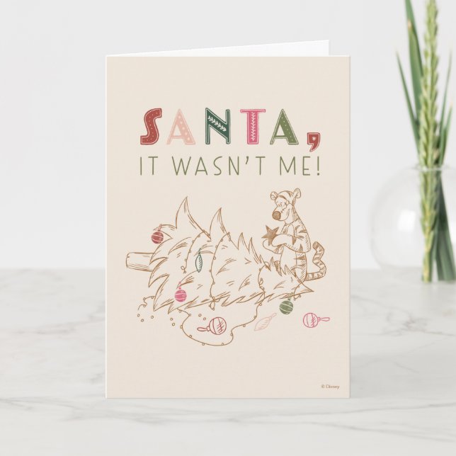 Tigger | Santa, It Wasn't Me Card (Front)