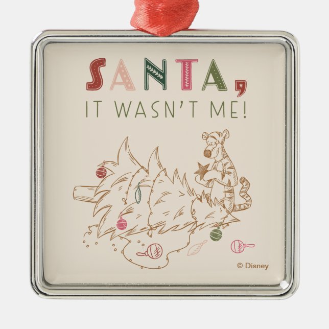 Tigger | Santa, It Wasn't Me Metal Ornament (Front)