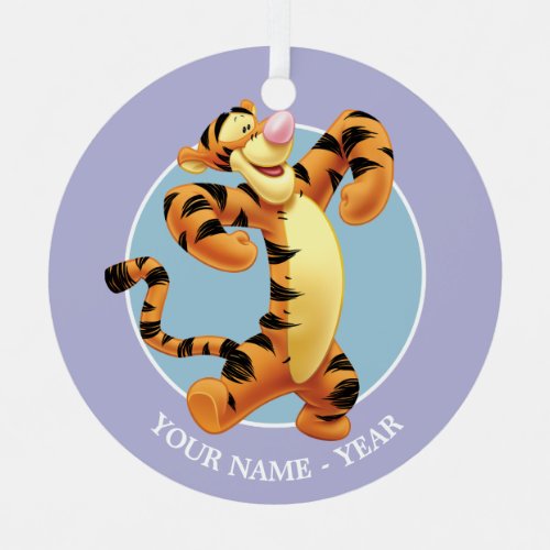 Tigger  Standing Add Your Name Metal Ornament