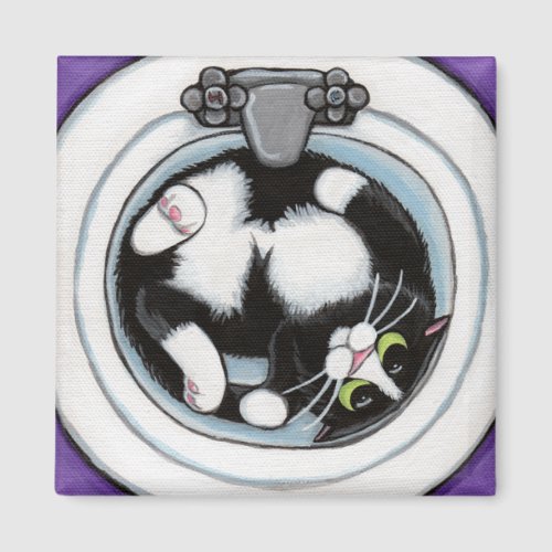 Tight Fit v3 _ Whimsical Cat Magnet