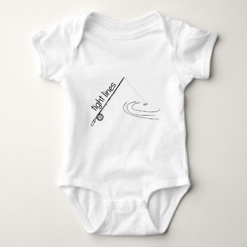 Tight Lines Fly Fishing Baby Bodysuit