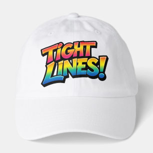 Tight Lines Rainbow Gradient Funny Fishing Gift Hat