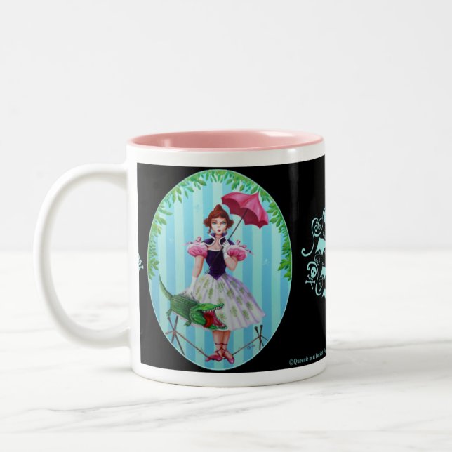 Tight Rope Girl Two-Tone Coffee Mug (Left)