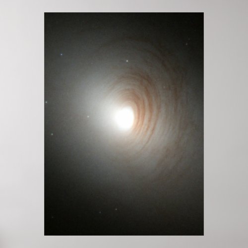 Tightly Wound Arms of Dust Encircle Nucleus Poster