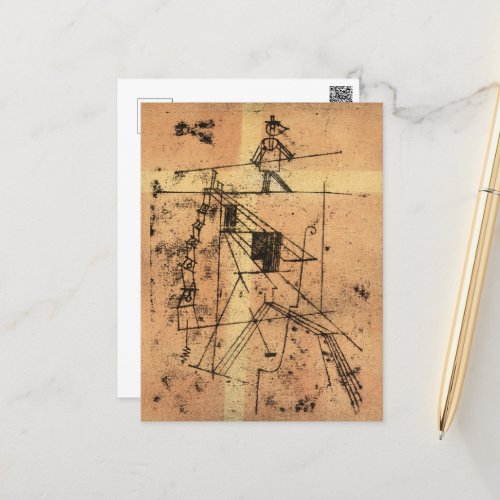 Tightrope Walker by Paul Klee Postcard