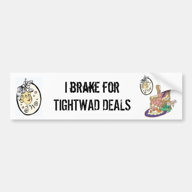 TIGHTWAD GRANNY Bumper Sticker (Front)