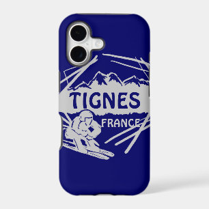 Tignes France blue gray ski logo iphone 5 case