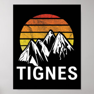 Tignes France French Alps Ski Resort Snowboarding Poster