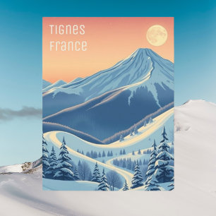 Tignes France ski vacation modern Postcard