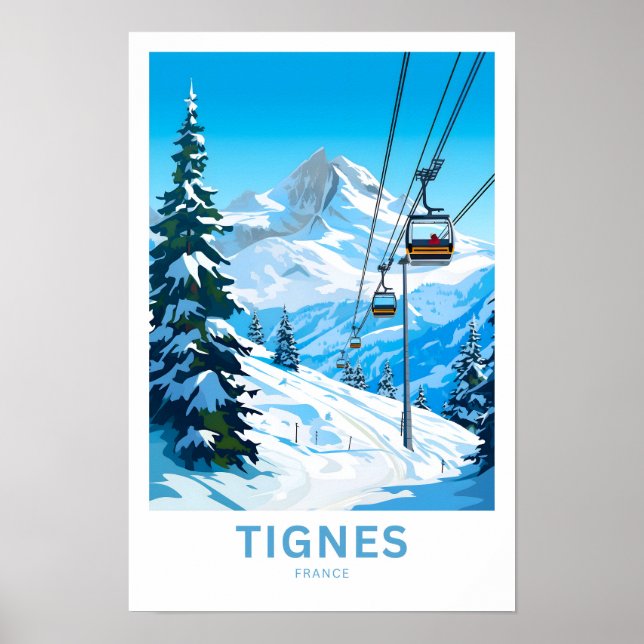 Tignes France Travel Print (Front)