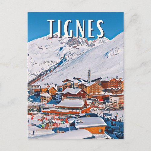 Tignes Ski resort Postcard