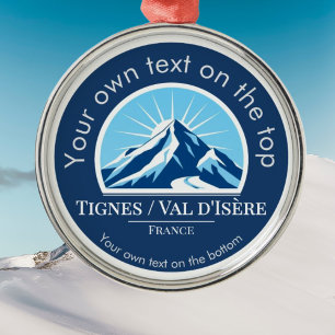 Tignes Val d'Isère France ski medal Ornament
