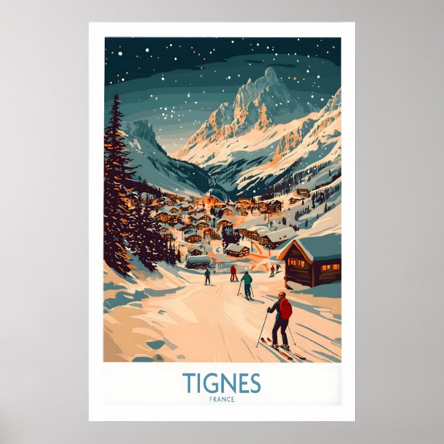 Tignes Wall Art Ski Poster 1 (Front)