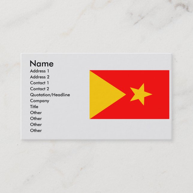 tigray, Ethiopia Business Card (Front)