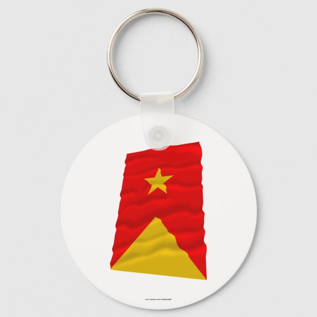 Tigray Waving Flag Keychain (Front)