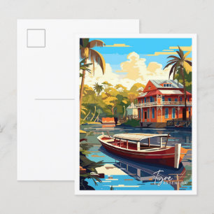 Tigre Argentina Travel Vintage Illustration Postcard