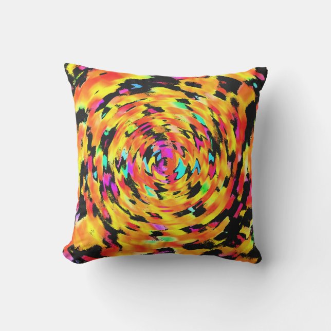 Tigress Abstract Throw Pillow (Front)