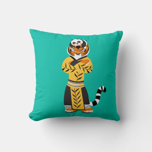 Tigress and Baby Panda Throw Pillow