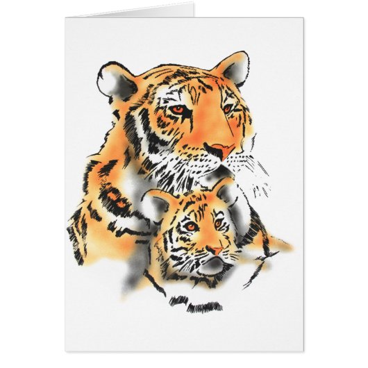 Tigress and cub cards (Front)