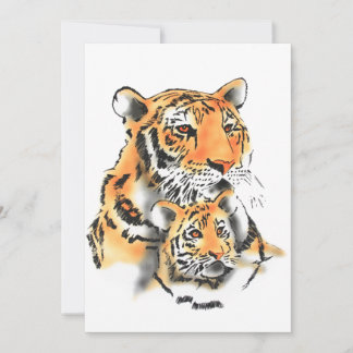 Tigress and cub invitation