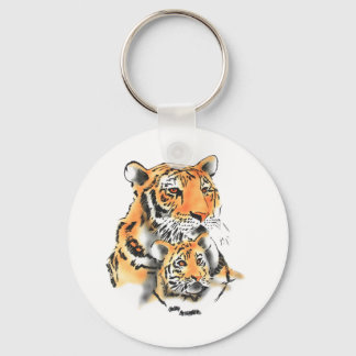 Tigress and cub keychain