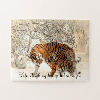 Tigress and Cub "Life is Tough, My Darling..." Jigsaw Puzzle