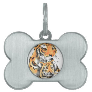 Tigress and Cub Pet Tag