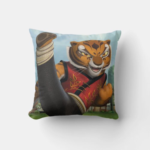 Tigress Kick Throw Pillow