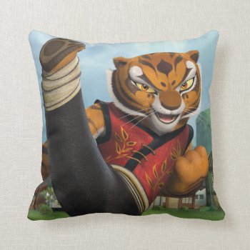 Tigress Kick Throw Pillow by kungfupanda at Zazzle